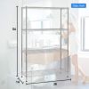 4 Shelf Wire Shelving,Height Adjustable Metal Shelving,for 1000 LBS Capacity,Chrome