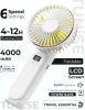 Portable Handheld Fan, Portable Fan Rechargeable, 4000mAh, 180Â° Adjustable, 6 Speed Wind, Display Electricity in Real Time